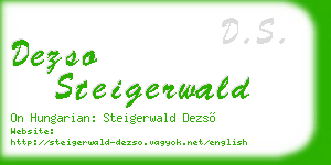 dezso steigerwald business card