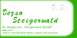 dezso steigerwald business card